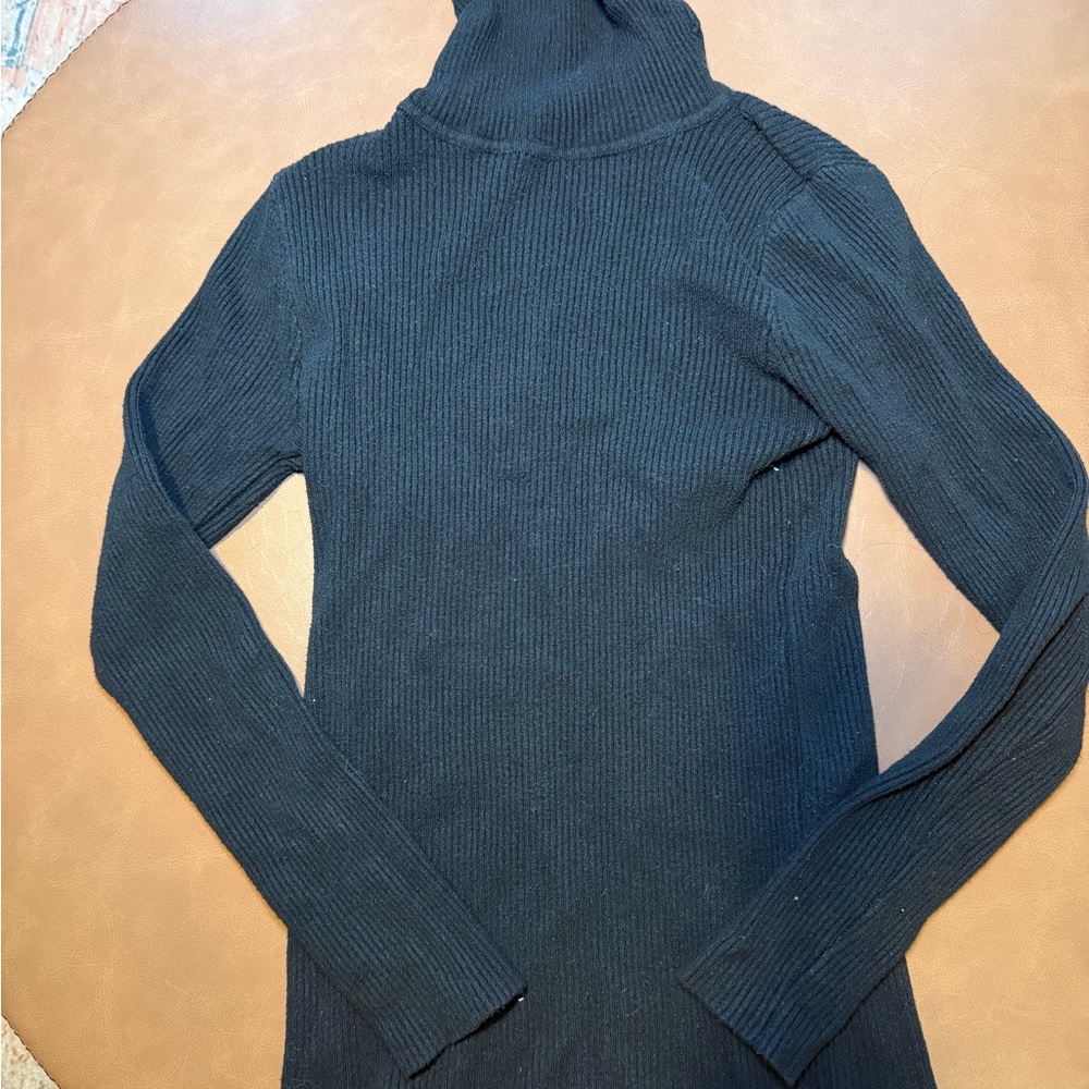 SHEIN Classic Black Turtleneck Sweater